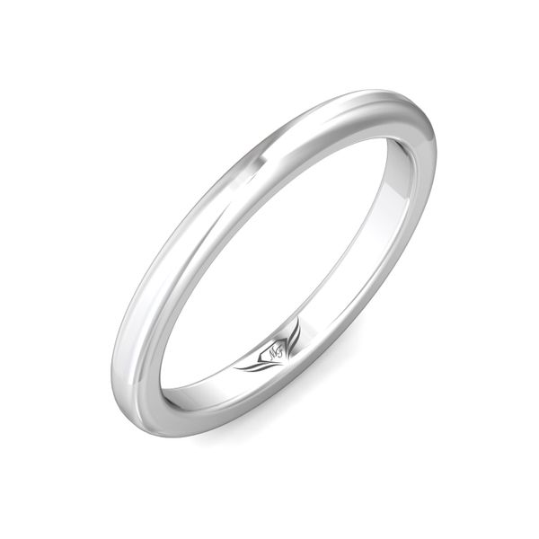 Flyerfit Solitaire 14K White Gold Wedding Band Image 5 Wesche Jewelers Melbourne, FL