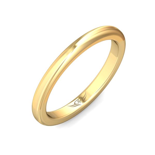 Flyerfit Solitaire 14K Yellow Gold Wedding Band Image 5 Christopher's Fine Jewelry Pawleys Island, SC