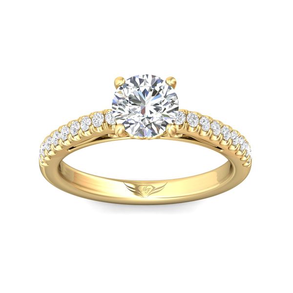 FlyerFit Micropave 14K Yellow Gold Engagement Ring  Image 2 Wesche Jewelers Melbourne, FL