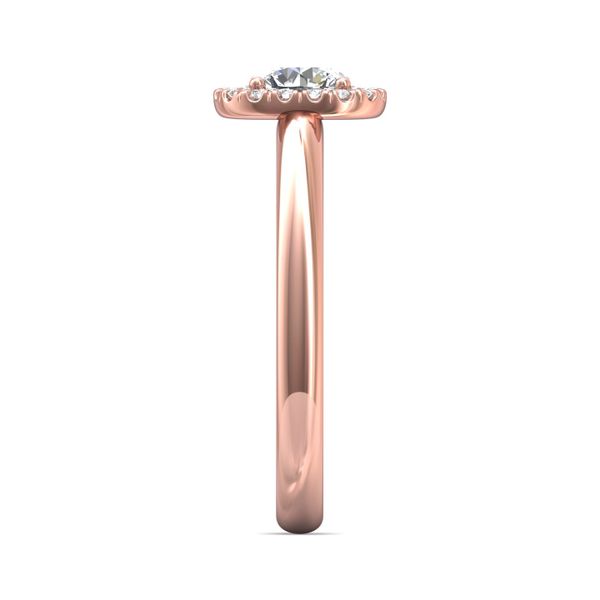 FlyerFit Solitaire 14K Pink Gold Engagement Ring  Image 4 Becky Beauchine Kulka Diamonds and Fine Jewelry Okemos, MI
