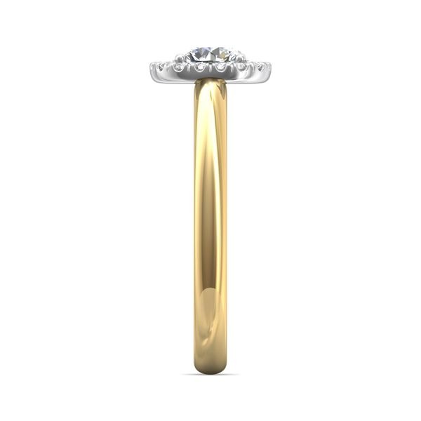 FlyerFit Solitaire 14K Yellow and 14K White Gold Engagement Ring  Image 4 Becky Beauchine Kulka Diamonds and Fine Jewelry Okemos, MI