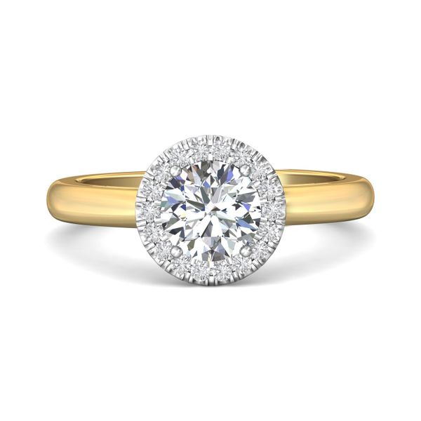 FlyerFit Solitaire 14K Yellow and 14K White Gold Engagement Ring  Wesche Jewelers Melbourne, FL