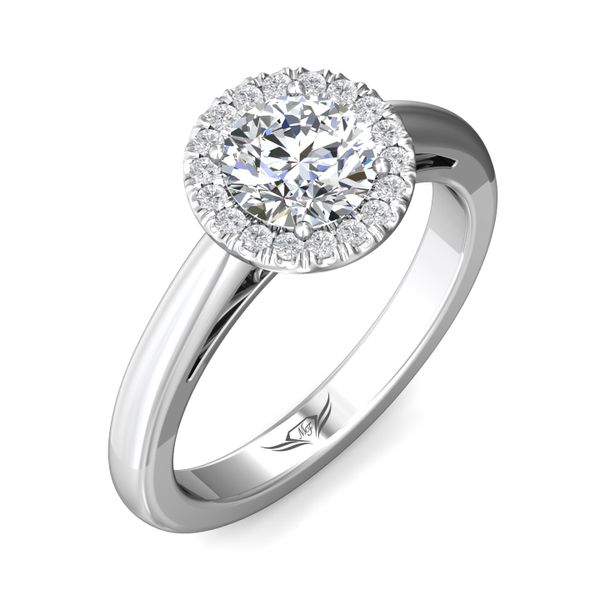 18K White Gold FlyerFit Solitaire Engagement Ring Image 5 Valentine's Fine Jewelry Dallas, PA