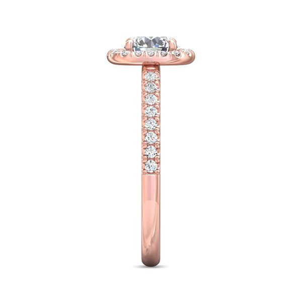 Flyerfit Micropave Halo 18K Pink Gold Engagement Ring G-H VS2-SI1 Image 4 Wesche Jewelers Melbourne, FL