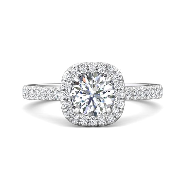 Flyerfit Micropave Halo 14K White Gold Engagement Ring H-I SI1 Becky Beauchine Kulka Diamonds and Fine Jewelry Okemos, MI