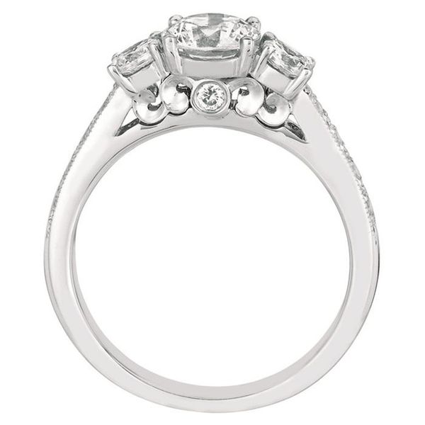Flyerfit Three Stone 14K White Gold Engagement Ring G-H VS2-SI1 Image 3 Wesche Jewelers Melbourne, FL