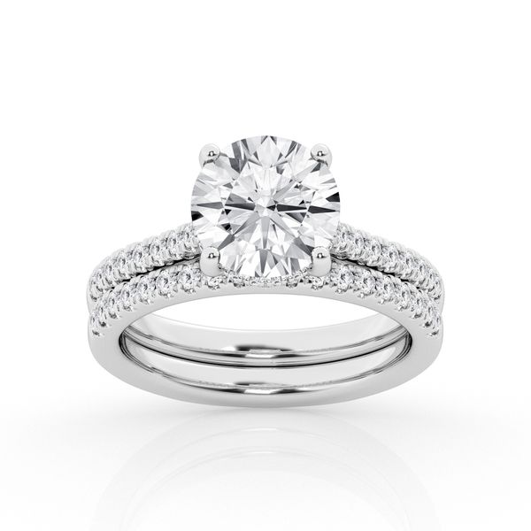 14K White Gold Halo Engagement Ring Ellsworth Jewelers Ellsworth, ME