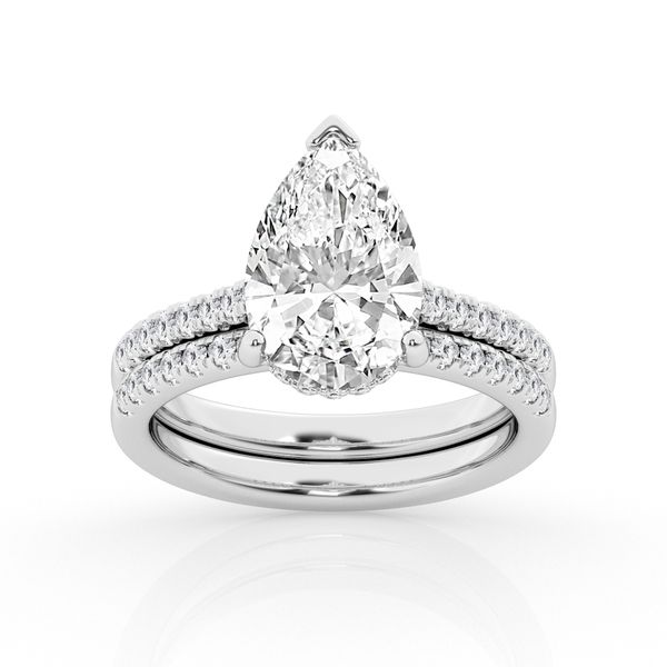 14K White Gold Halo Engagement Ring Ellsworth Jewelers Ellsworth, ME