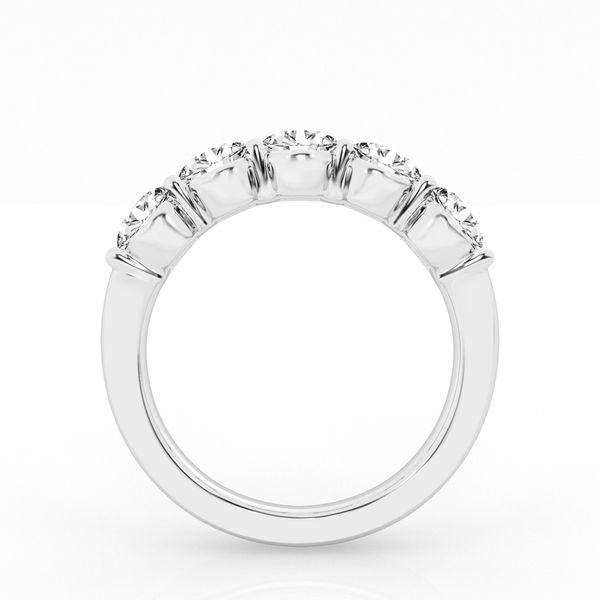 14K White Gold Five Stone Ring Image 2 Ellsworth Jewelers Ellsworth, ME