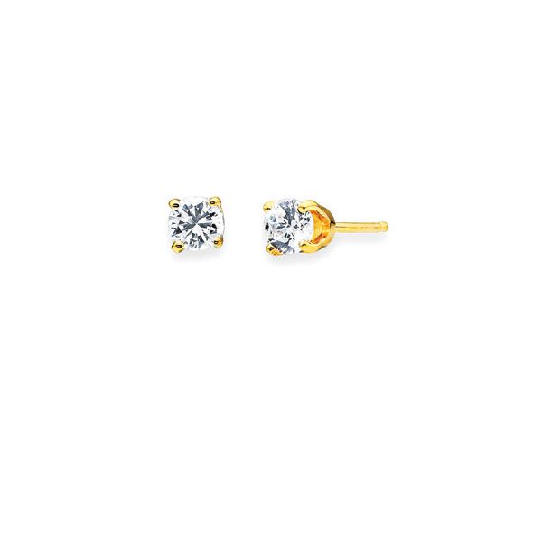 14k Yellow Gold Diamond Earrings Trenton Jewelers Ltd. Trenton, MI