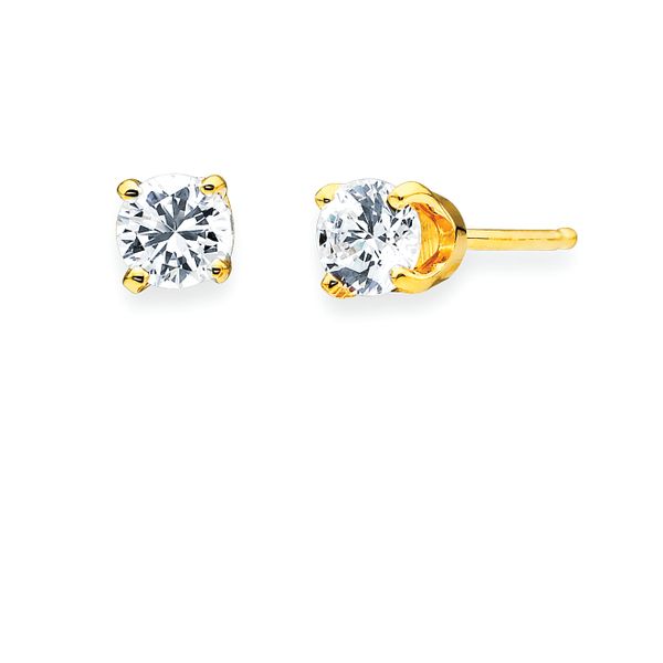 14k Yellow Gold Diamond Earrings Jones Jeweler Celina, OH