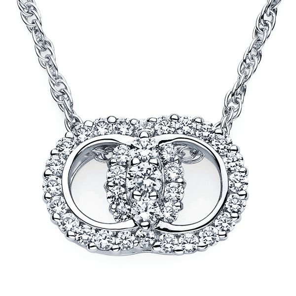 14k White Gold Diamond Pendant Conti Jewelers Endwell, NY