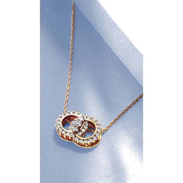 14k Rose Gold Diamond Pendant Image 3 Godwin Jewelers, Inc. Bainbridge, GA