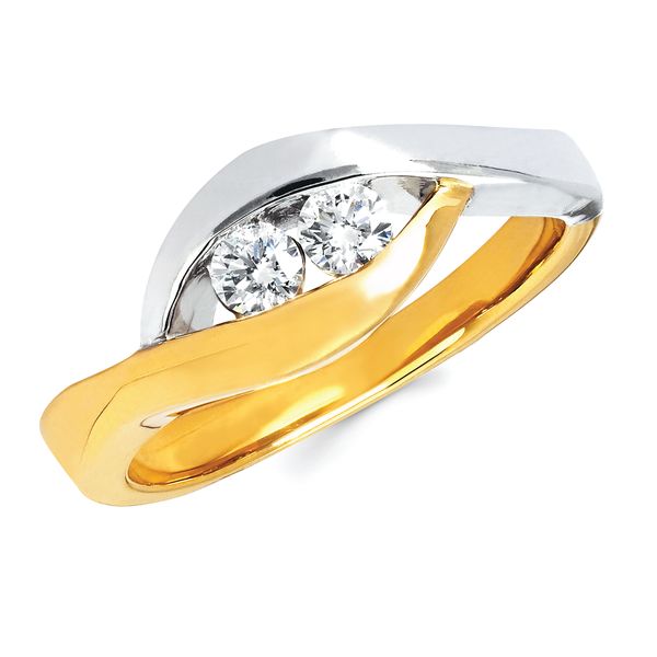 14k Yellow & White Gold Diamond Fashion Ring Becky Beck's Jewelry DeKalb, IL