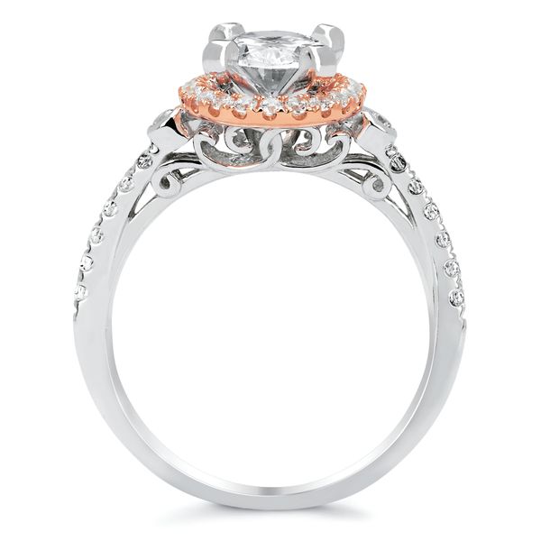 14k White & Rose Gold Bridal Set Image 2 Scirto's Jewelry Lockport, NY
