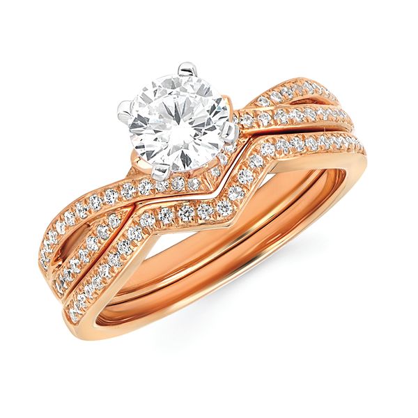 14k Rose Gold Bridal Set Morin Jewelers Southbridge, MA
