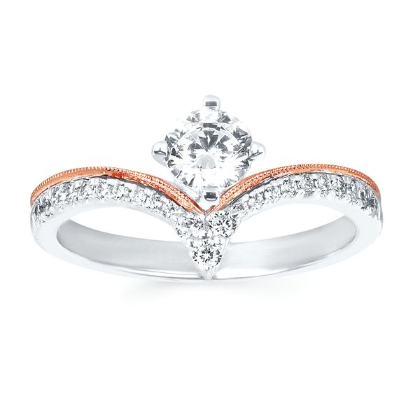 14k White & Rose Gold Bridal Set Image 2 Arnold's Jewelry and Gifts Logansport, IN