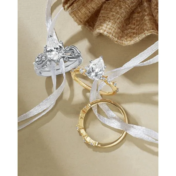 14k White Gold Bridal Set