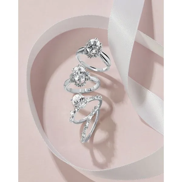 14k White Gold Bridal Set