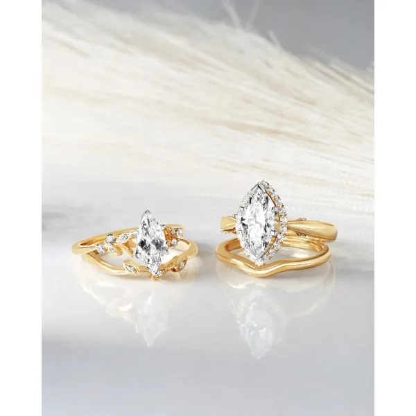 14k Yellow Gold Bridal Set