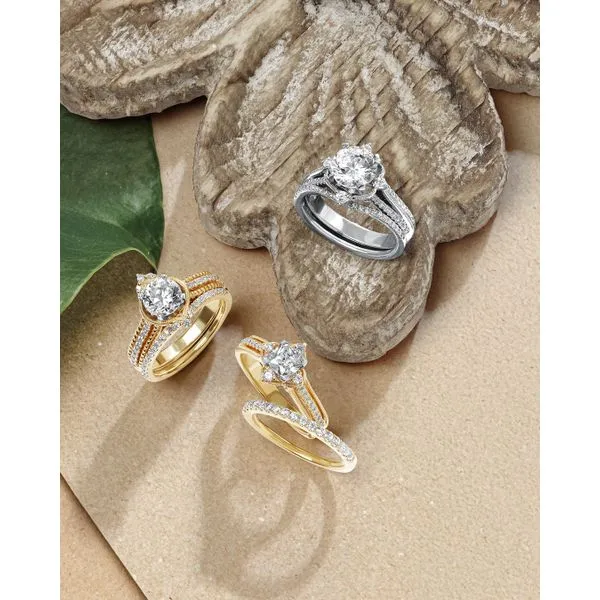 14k Yellow Gold Bridal Set