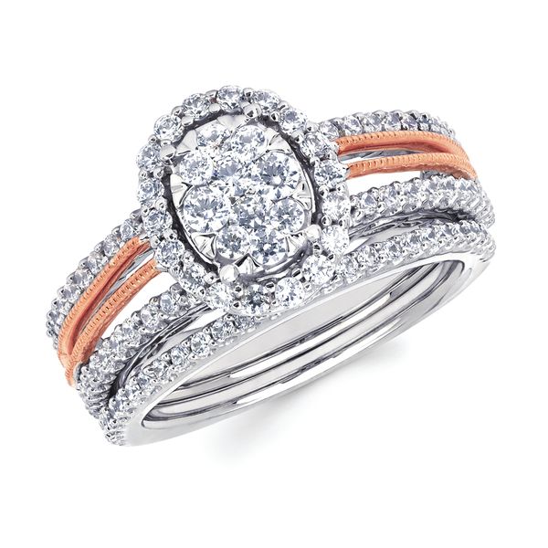 14k White Rose Gold Bridal Set IC17A16-IC17A16W Elliott