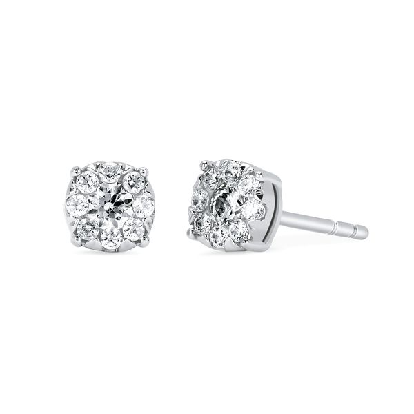 14k White Gold Diamond Earrings David Mann, Jeweler Geneseo, NY