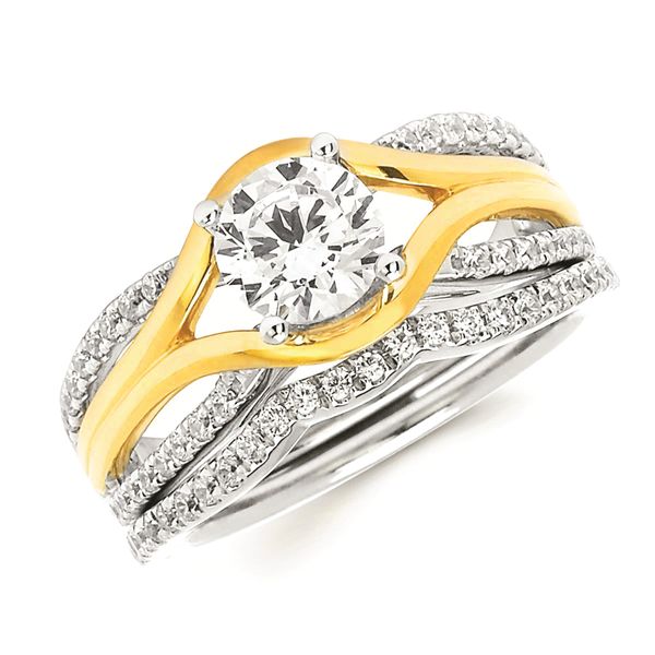 14k White & Rose Gold Bridal Set Daniel Jewelers Brewster, NY