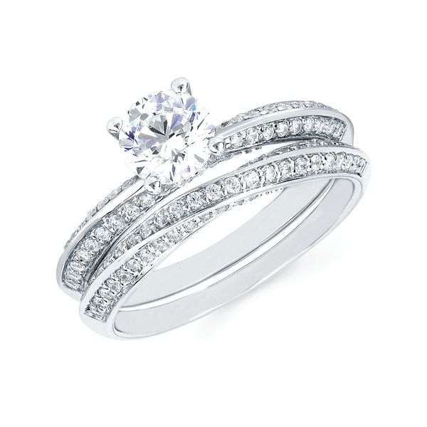 14k White Gold Bridal Set Morin Jewelers Southbridge, MA