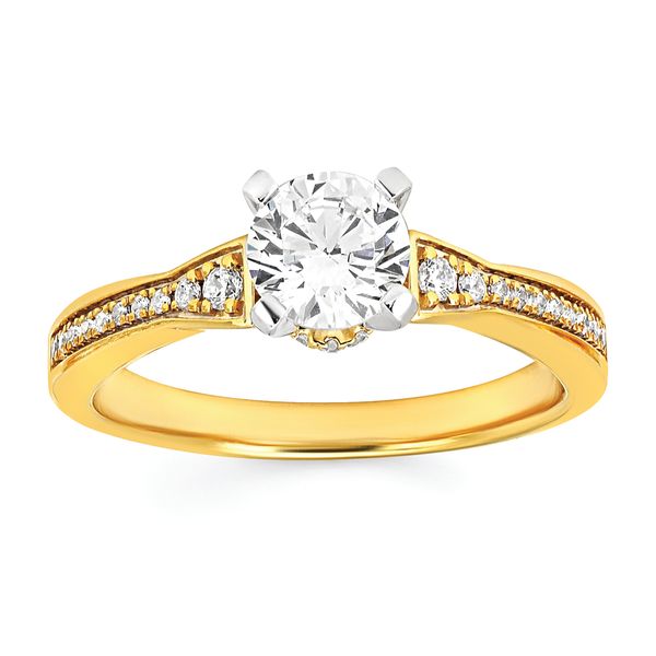 14k Yellow Gold Bridal Set Image 2 Scirto's Jewelry Lockport, NY