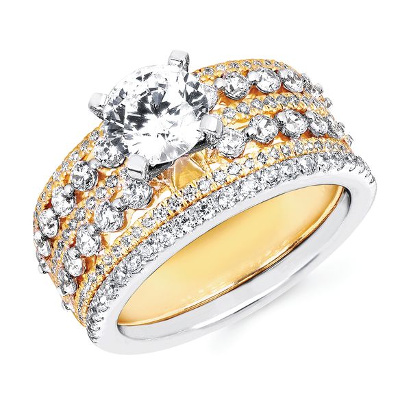 14k Yellow & White Gold Bridal Set Enchanted Jewelry Plainfield, CT
