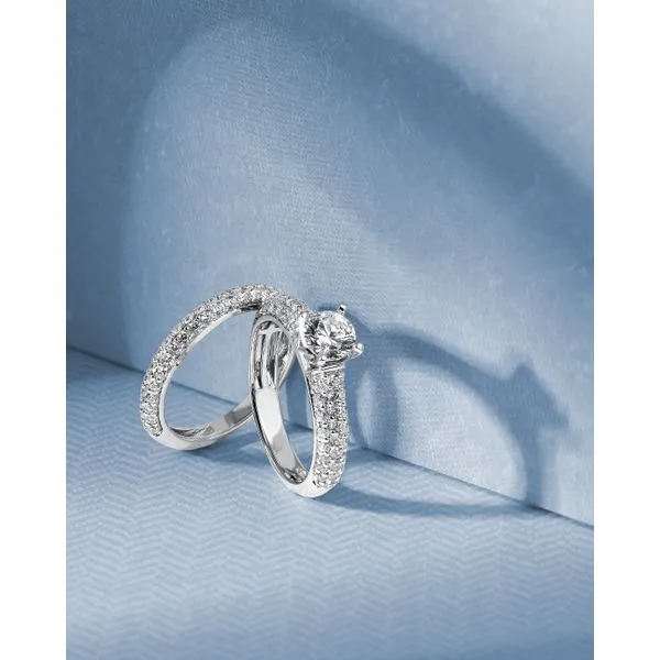 14k White Gold Bridal Set
