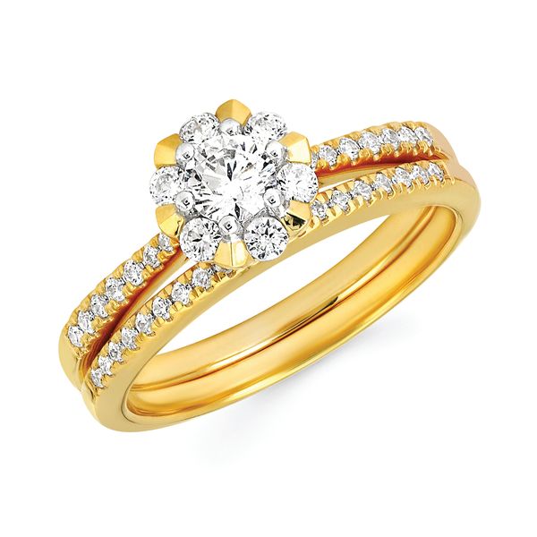 14k Yellow Gold Bridal Set Davidson Jewelers East Moline, IL
