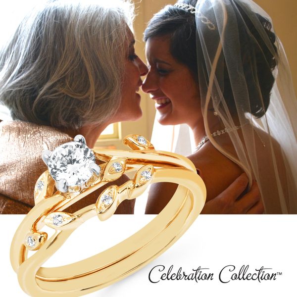 14k Yellow Gold Bridal Set Image 4 Morin Jewelers Southbridge, MA