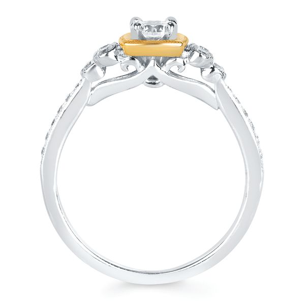 14k White & Yellow Gold Bridal Set Image 2 Avitabile Fine Jewelers Hanover, MA