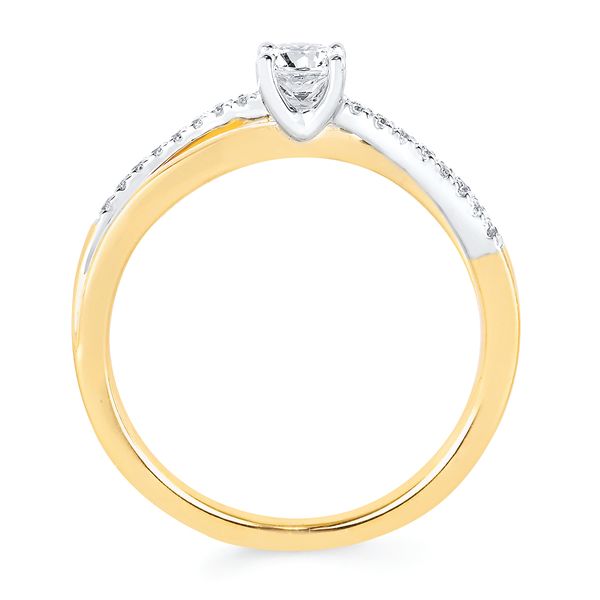 14k Yellow & White Gold Bridal Set Image 2 Dondero's Jewelry Vineland, NJ