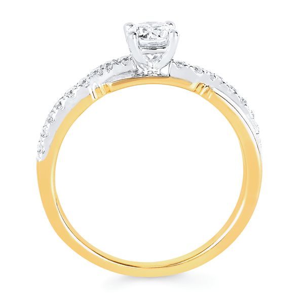 14k Yellow & White Gold Bridal Set Image 2 Morin Jewelers Southbridge, MA