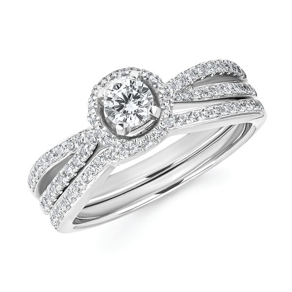 14k White Gold Bridal Set Towne & Country Jewelers Westborough, MA