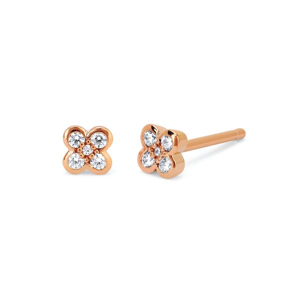 10k Rose Gold Diamond Earrings Engelbert's Jewelers, Inc. Rome, NY