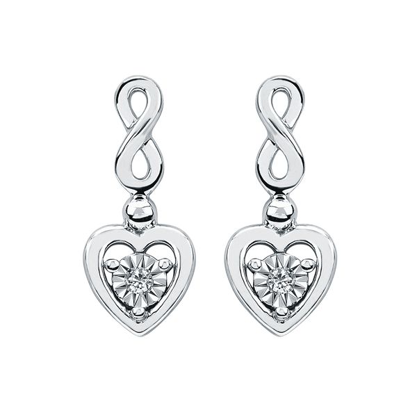 Sterling Silver Diamond Earrings Engelbert's Jewelers, Inc. Rome, NY