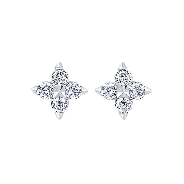 14k White Gold Diamond Earrings Jewel Smiths Oklahoma City, OK