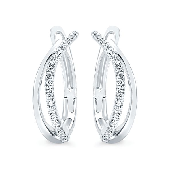 14k White Gold Diamond Earrings Ritzi Jewelers Brookville, IN