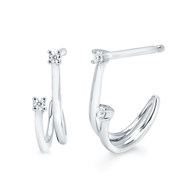 14k White Gold Diamond Earrings Brynn Elizabeth Jewelers Ocean Isle Beach, NC