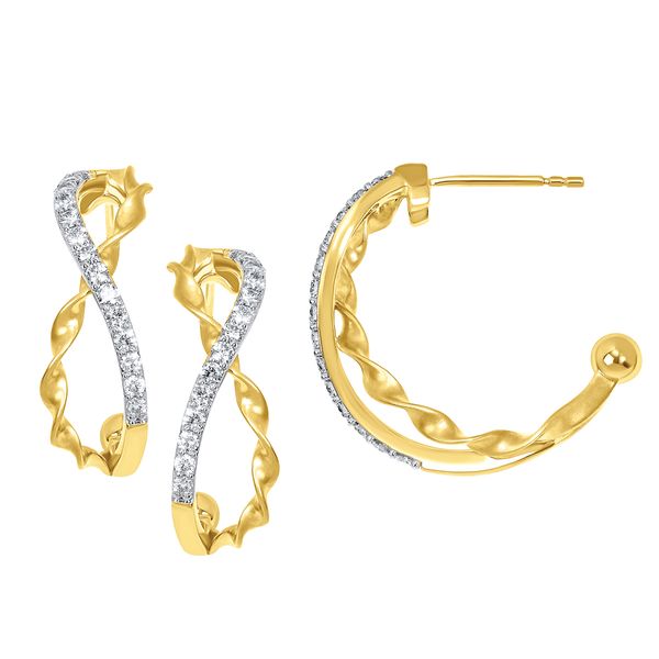 10k Yellow Gold Hoop Earrings McCoy Jewelers Bartlesville, OK