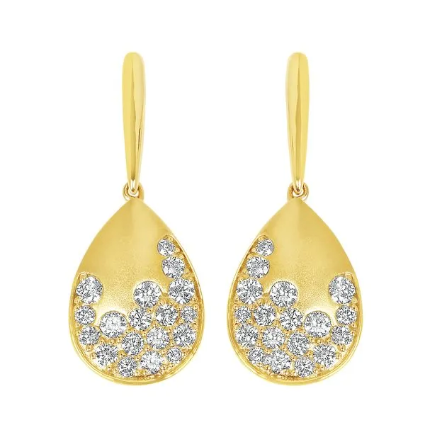 14k Yellow Gold Diamond Earrings
