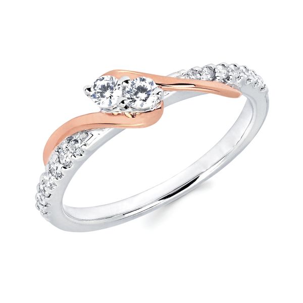 14k White & Rose Gold Diamond Fashion Ring Lewis Jewelers, Inc. Ansonia, CT