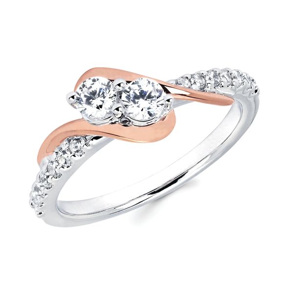 14k White & Rose Gold Diamond Fashion Ring Dondero's Jewelry Vineland, NJ