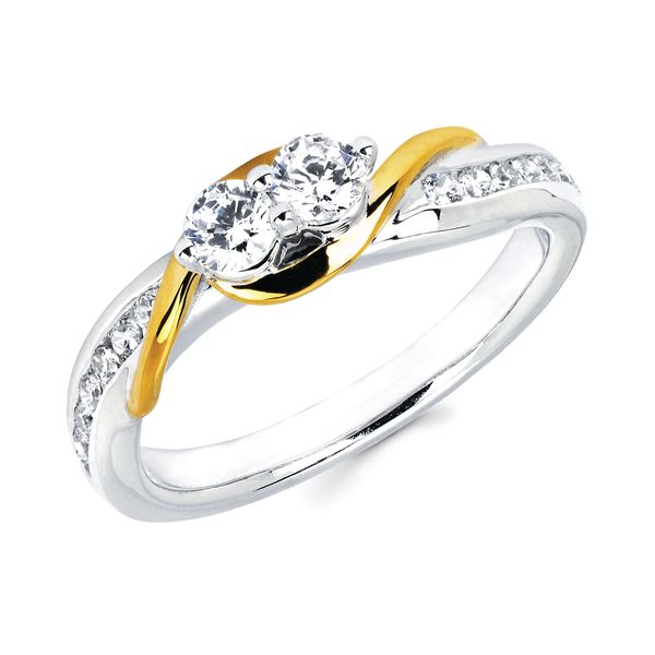 14k White & Yellow Gold Diamond Fashion Ring Scirto's Jewelry Lockport, NY