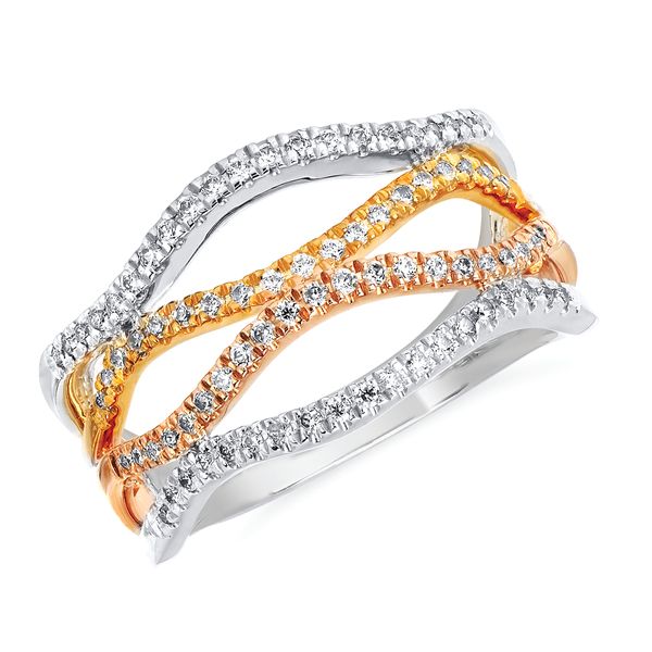 14k White, Rose & Yellow Gold Fashion Ring Morin Jewelers Southbridge, MA