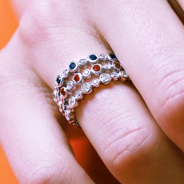14k White Gold Gemstone Fashion Ring Image 4 J. West Jewelers Round Rock, TX